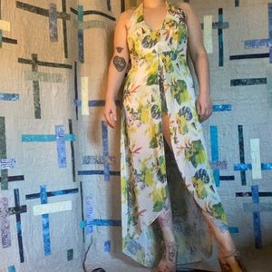Romper with long skirt